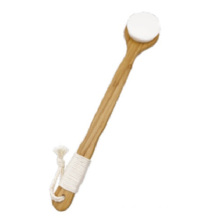 long handle round brush bamboo bath cleaning brush